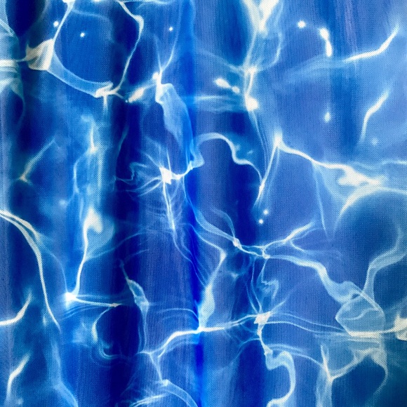 Los Angeles Apparel Printed Micro Mesh Spaghetti Dress L - Picture 6 of 7